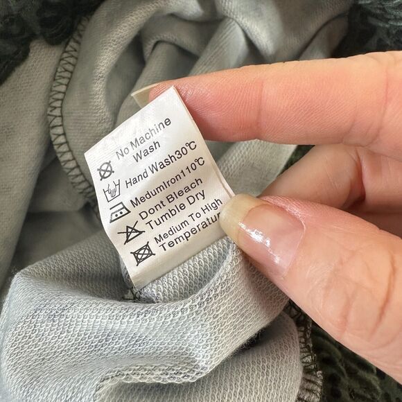 Green and Black Leopard Print Relaxed Fit Draw String Joggers Sweat Pants Medium - Picture 13 of 15